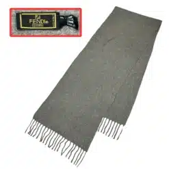 Authentic fendi wool scarf of gray color
