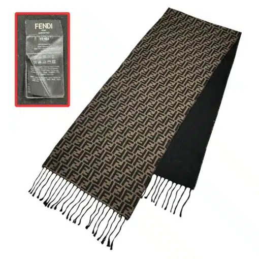 authentic fendi reversible ff logo scarf