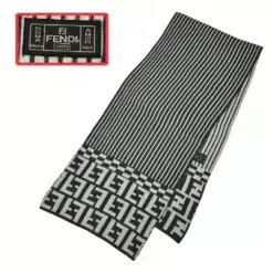 authentic fendi scarf gray in color made up of wool