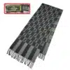 authentic fendi ff logo wool scarf in gray color