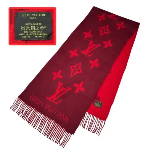 louis vuitton reykjavik red color scarf