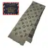 louis vuitton logomania authentic scarf in gray color
