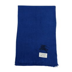 Burberry Blue Cashmere Scarf, Exquisite Scottish Design