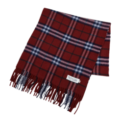 Vintage Burberry cashmere scarf in rich maroon color