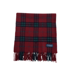 Burberry tartan vintage scarf in rich ruby red color