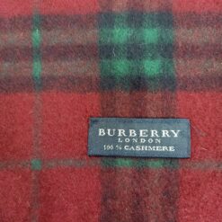 Luxurious Burberry cashmere scarf with iconic tartan pattern