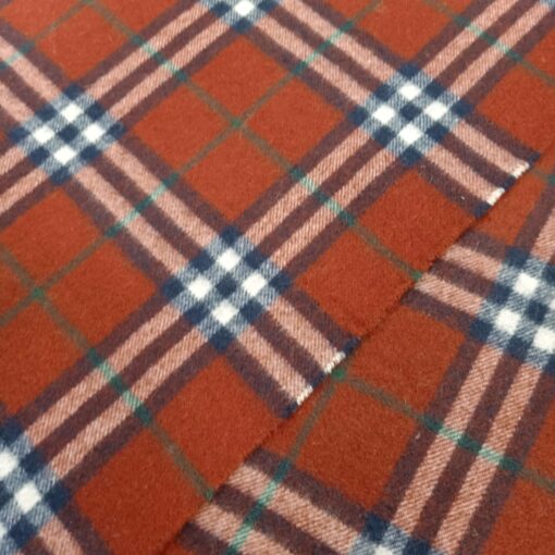 Iconic Burberry check pattern on vintage cashmere scarf