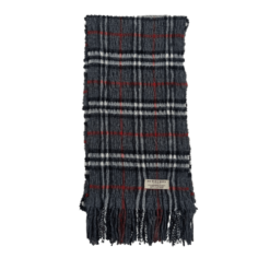 Luxurious Burberry Wool and Cashmere Scarf in Classic Plaid Pattern