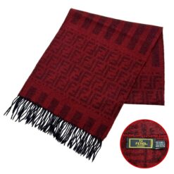 Luxurious Fendi Maroon Scarf - Made in Italy