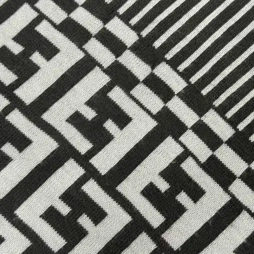 FENDI ROMA Scarf - FF Logo Wool Scarf - Image 3