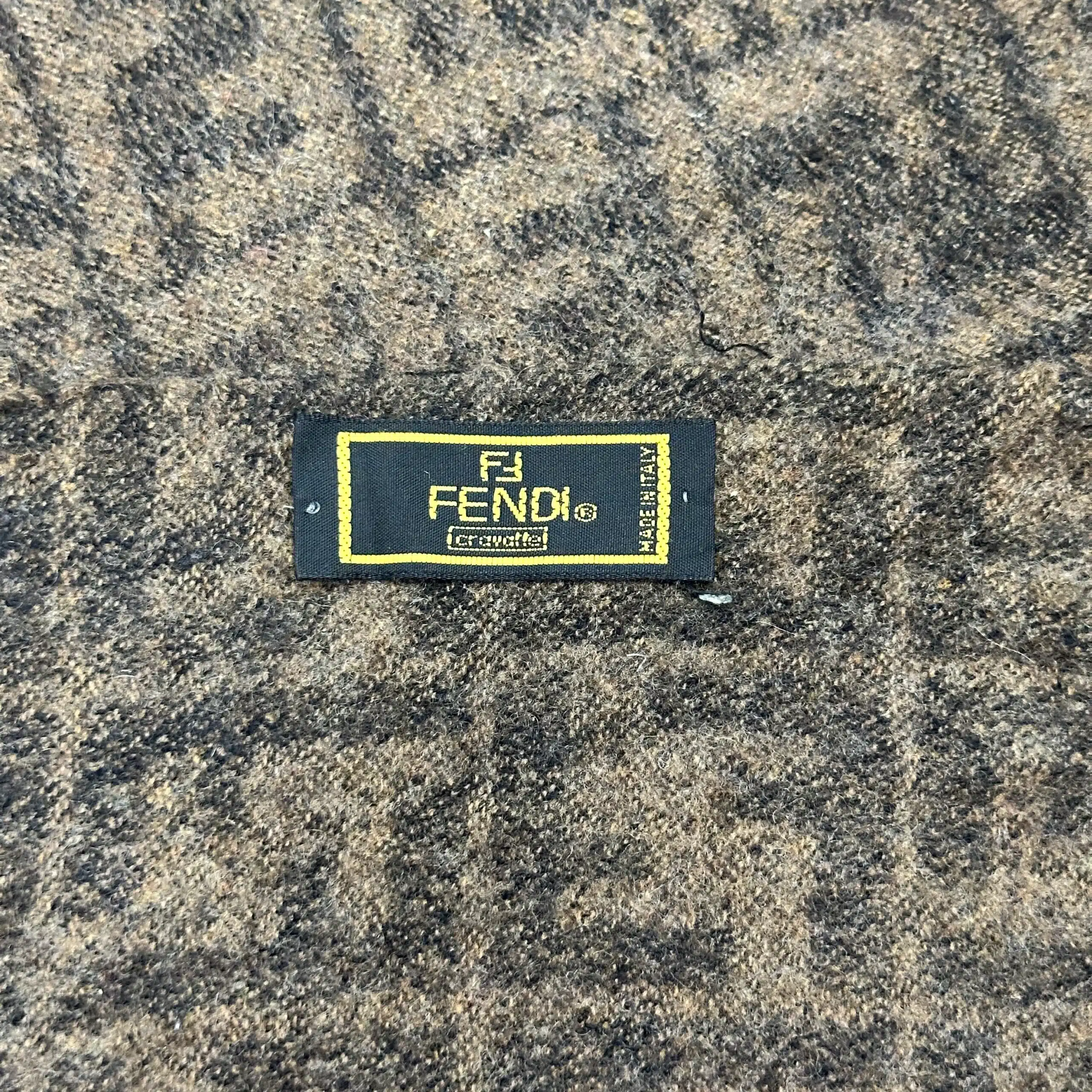 FENDI FF Scarf - Vintage Wool FF Logo Scarf - Image 3