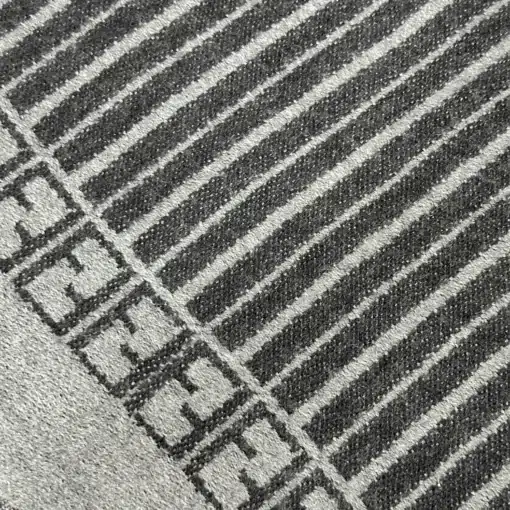 FENDI Wool Scarf - FF Logo Auth Gray Fendi Scarf - Image 3