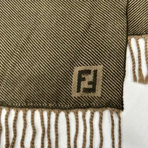 FENDI Cravatte Wool Scarf - FF Logo Scarf - Image 2
