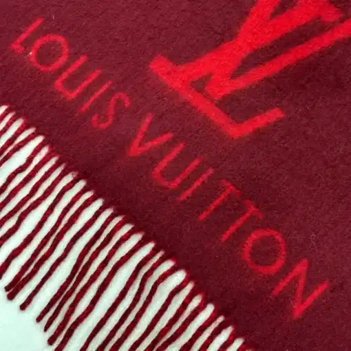 Louis Vuitton Reykjavik LV Authentic Red Scarf - Coded - Image 3