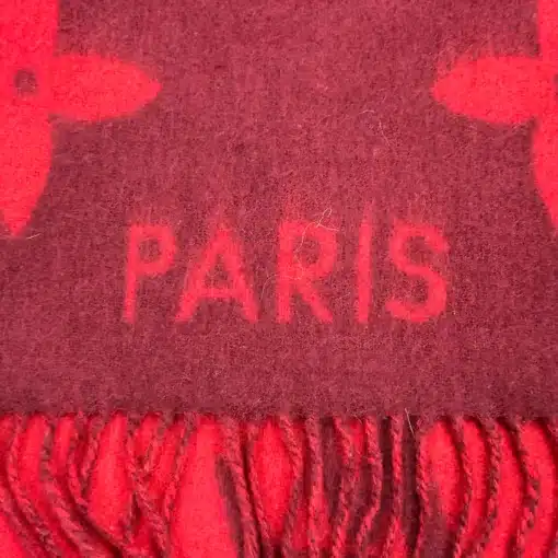 Louis Vuitton Reykjavik LV Authentic Red Scarf - Coded - Image 5