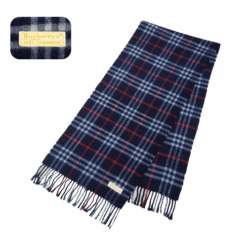 Luxurious Burberry cashmere scarf in navy blue