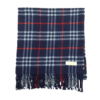 Unisex navy blue vintage scarf for timeless elegance