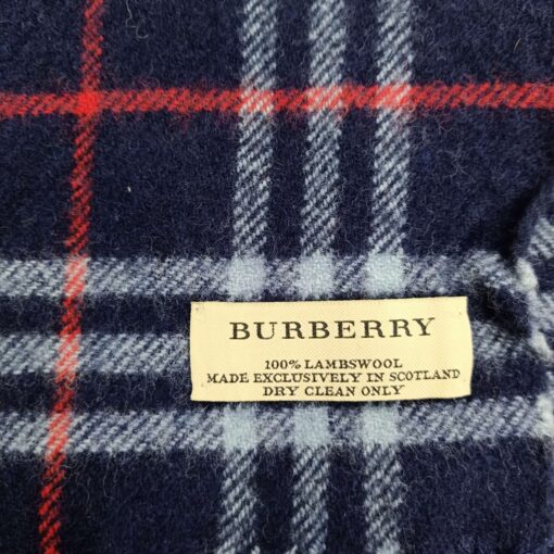 Luxurious Blue Burberry Scarf with Elegant Horseferry Check Pattern