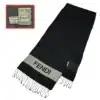 authentic fendi scarf in black color with fendi logo