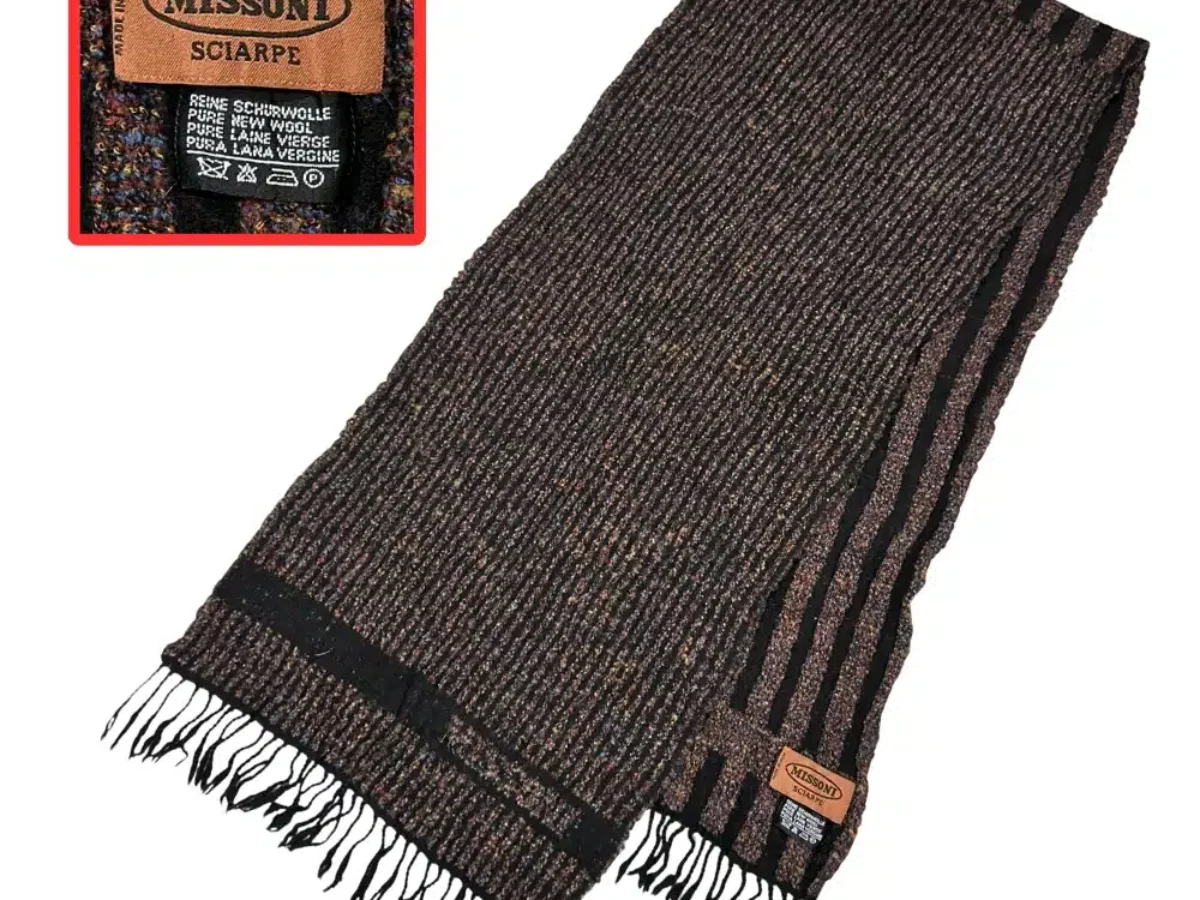Missoni Scarf - Vintage 100% Wool Missoni Scarf - Real Cornor