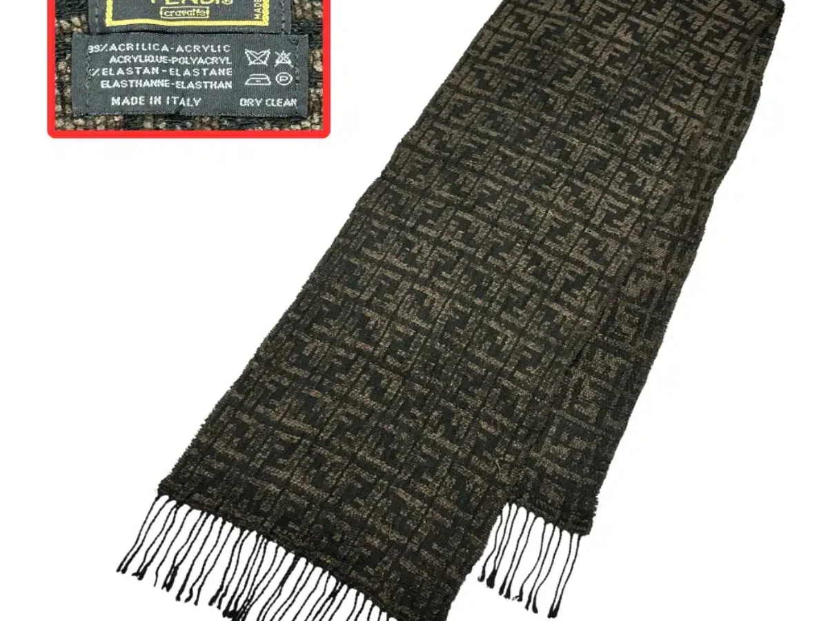 FENDI Scarf - Vintage FF Logo Acrylic Scarf - Real Cornor