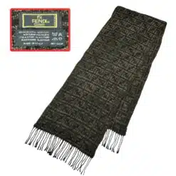authentic fendi scarf with ff logo made up of acrylic