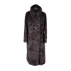 Luxurious brown mink fur cape coat styled for a sophisticated look