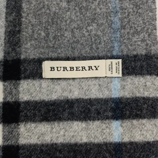 Draped Over Shoulders - Burberry Charcoal Scarf