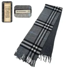 Burberry Charcoal Scarf - Timeless Elegance and Style
