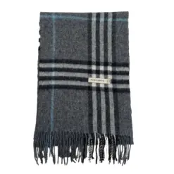 Great Gift Idea - BURBERRY Cashmere Gray Scarf