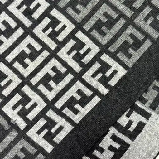 Auth FENDI Scarf - FF Logo 100% Wool Scarf - Image 2