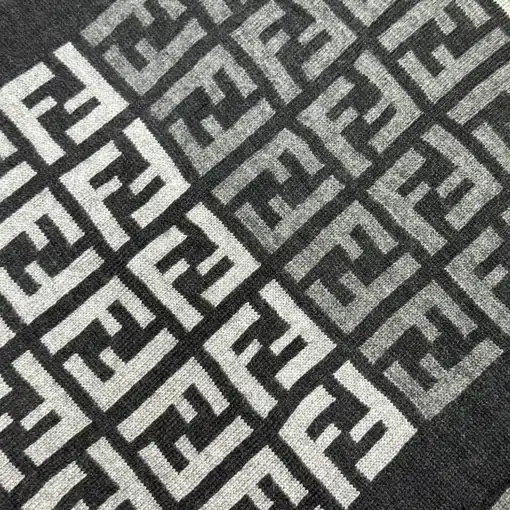 Auth FENDI Scarf - FF Logo 100% Wool Scarf - Image 4