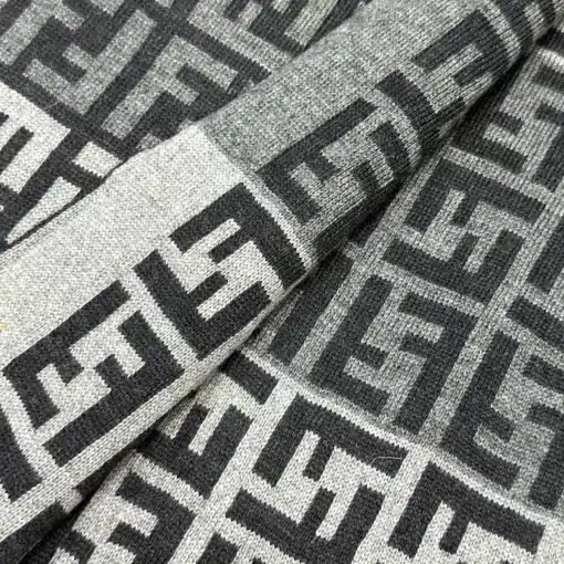 Auth FENDI Scarf - FF Logo 100% Wool Scarf - Image 5