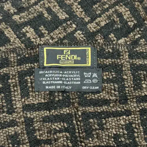 FENDI Scarf - Vintage FF Logo Acrylic Scarf - Image 4