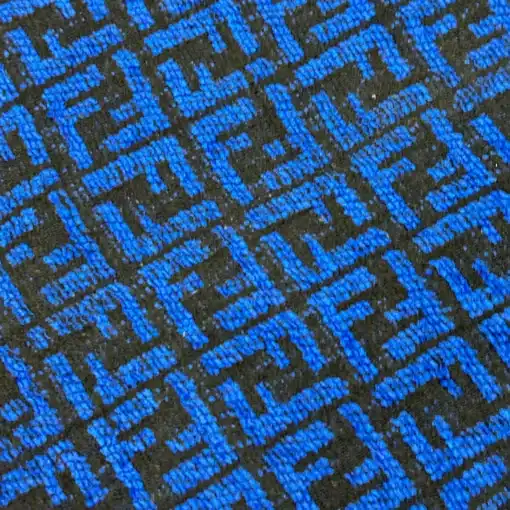 FENDI Scarf - FF Logo Vintage Acrylic Blue Scarf - Image 3
