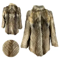 Glamorous vintage coyote fur coat perfect for cold weather