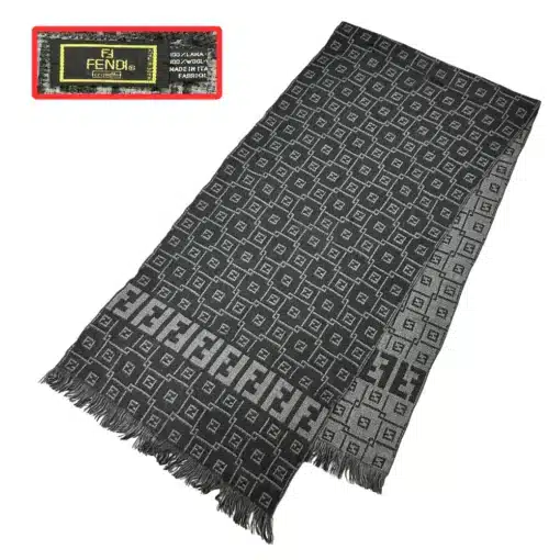 Fendi scarf FF logo wool scarf