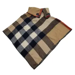 Luxurious Burberry Cashmere Classic Check Poncho