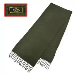 fendi green color wool scarf