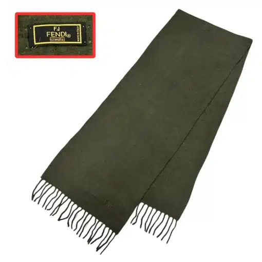 fendi green color wool scarf