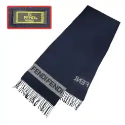 fendi wool blue color vintage scarf