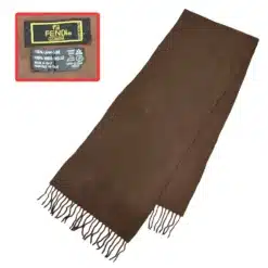 fendi vintage wool brown scarf