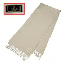 fendi scarf wool vintage off white scarf