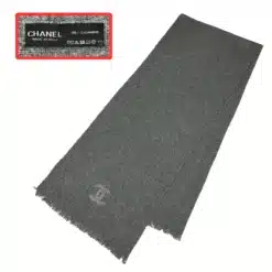 chanel CC logo cashmere scarf