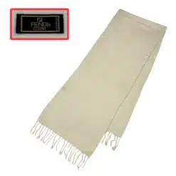 Fendi Scarf - Off White FF Wool Scarf