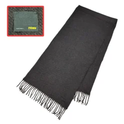 fendi scarf ff logo gray color vintage scarf