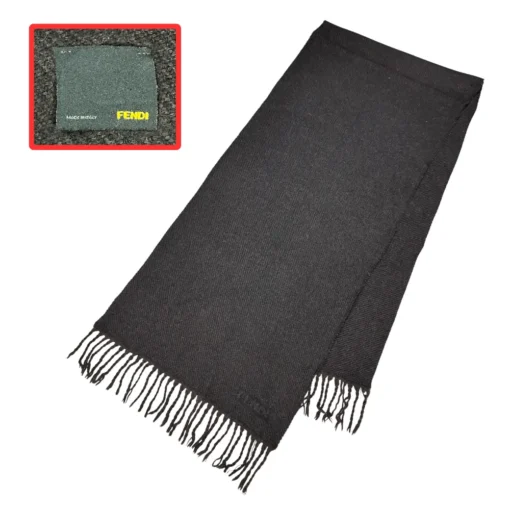 fendi scarf ff logo gray color vintage scarf