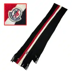 Moncler wool knitted scarf