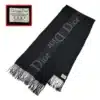 Dior oblique logo black scarf