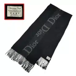 Dior oblique logo black scarf